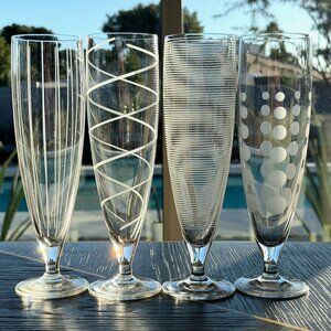 Vintage Mikasa Brewmaster's Collection 10" Etched Beer Steins Set